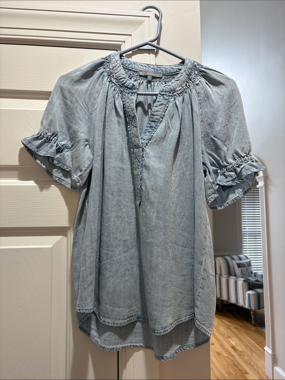 Nordstrom Wit Wisdom Chambray Top - Size XS - NWOT